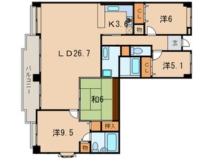 フォーシーズンズ芦屋の物件間取画像